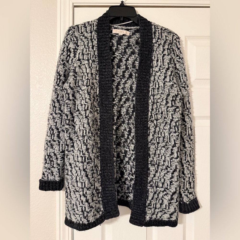 LOFT Monochrome Knit Cardigan